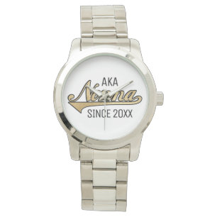 Unisex Oversized Silver Bracelet Watch Nonna Armbandsur
