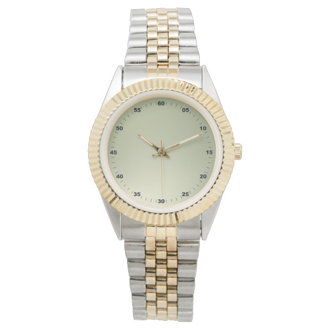 Unisex Överskjorta Nummer Guld Armbandsur (Framsida)