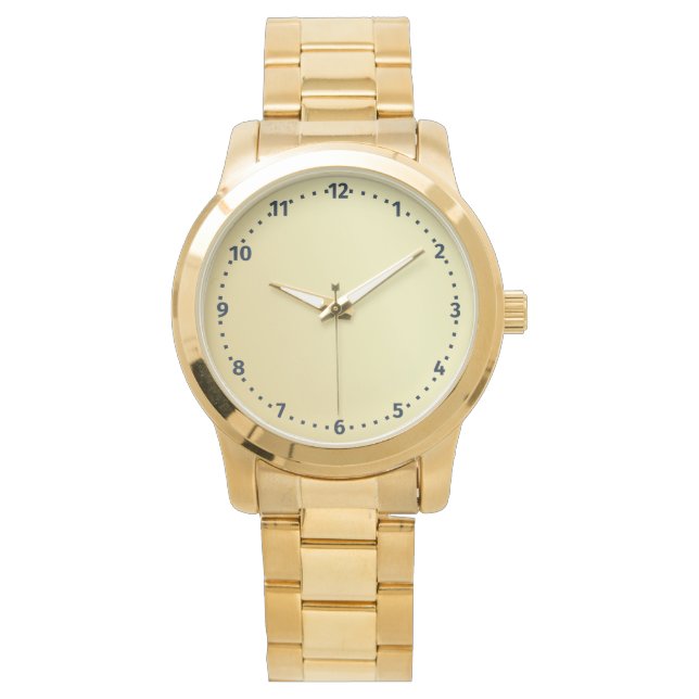Unisex överstor guldarmband armbandsur (Framsida)