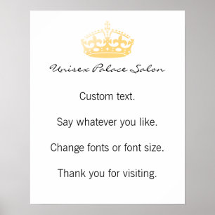 Unisex Palace Salon Jubileumskrona Poster
