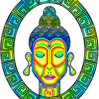 unisex Pasent Art Buddha Anpassad design T-Shirt