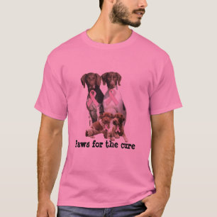 Unisex- skjorta för tysk Shorthaired bröstcancer Tee Shirt
