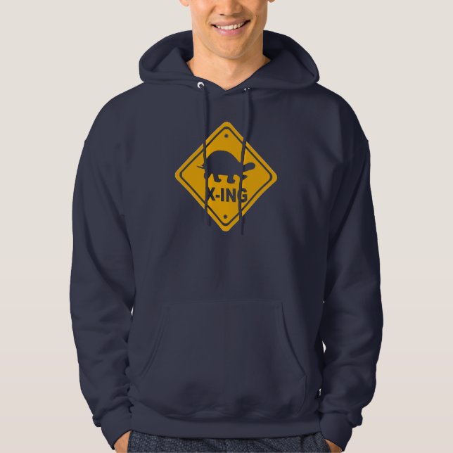 Unisex- sköldpaddakorsning Hoodie (Framsida)