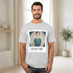 Unisex skräddarsydd vintagefoto- och årsskjorta  t shirt