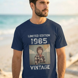 Unisex skräddarsydd vintagefoto- och årsskjorta  t shirt