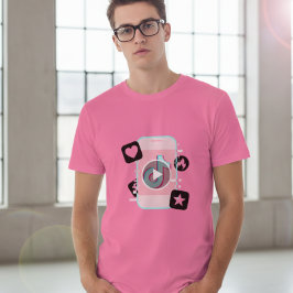 Unisex Social Logo Print T-Shirt for TikTokers 