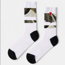 Unisex Socks Trend Abstrakt Art Black White Guld