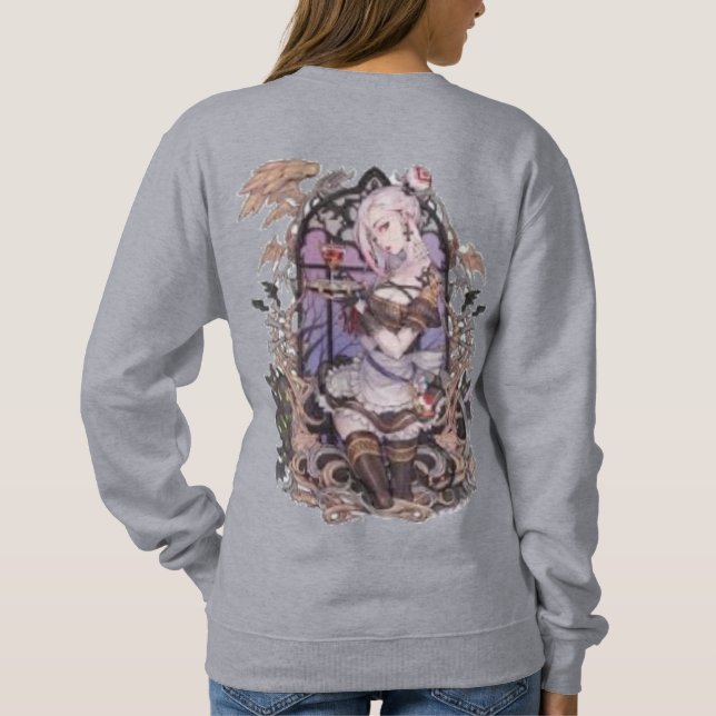 Unisex sweatshirt med rund hals – Mjuk fleece, var T Shirt (Baksida)