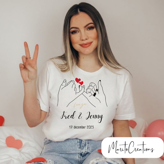 unisex t-shirt for couples on Valentine's Day. (Skapare uppladdad)