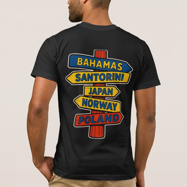 Unisex T-Shirt för reseskyltar (Baksida)