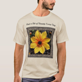 Unisex T-shirt med Cheerful Gult Dahlia