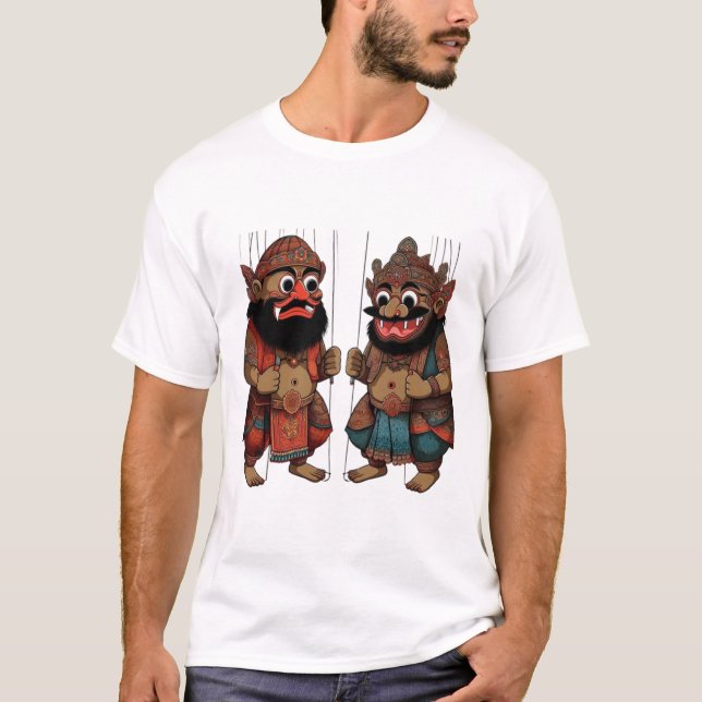 Unisex T-shirt med javanesisk kulturdesign (Framsida)