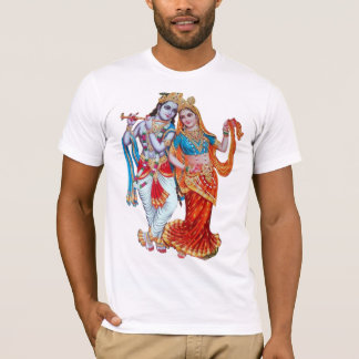 Unisex T-shirt, Radha Krishna-tryckt T-shirt