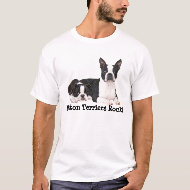 Unisex- T-tröja för Boston Terrierkompisar Tröja (Framsida)
