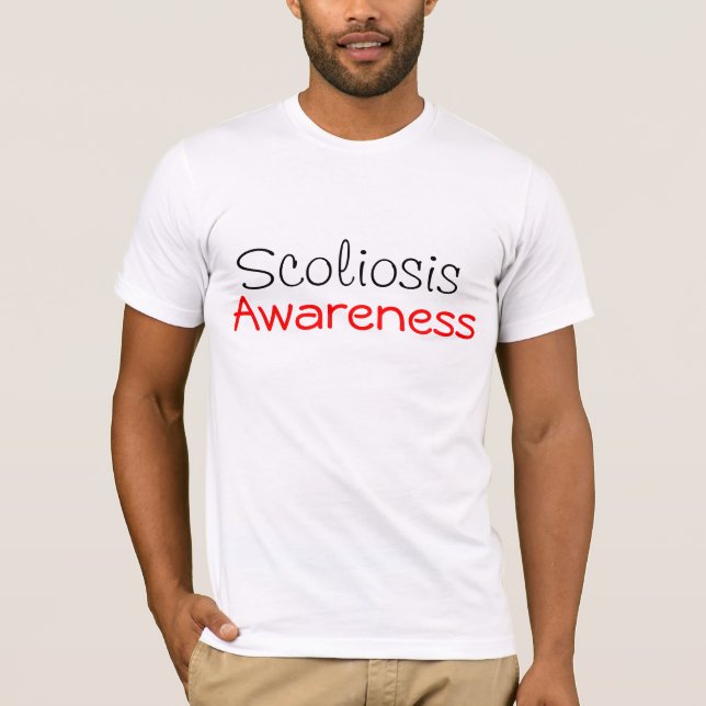 Unisex- T-tröja "för Scoliosismedvetenhet" Tröja (Framsida)