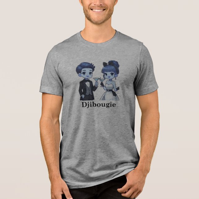 Unisex Tri-blend T-shirt Djibougie (Framsida)