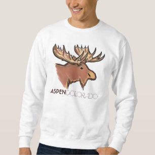 Unisex- tröja för asp- Colorado brun älg Sweatshirt