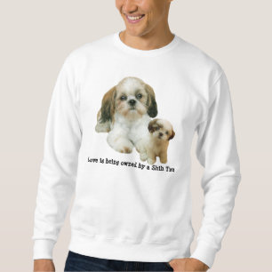 Unisex- tröja för Shih Tzu kompisar Lång Ärmad Tröja