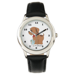 Unisex- ungar älskar jag hundklockan armbandsur