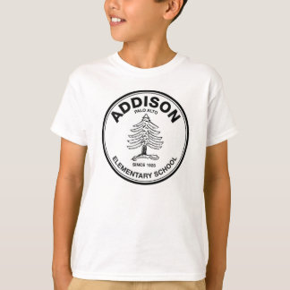 Unisex- ungdomutslagsplats, svart logotyp tee