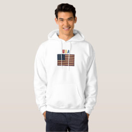 Unisex USA American Flag Retro Hoodie