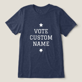 Unisex Val Vote T-Shirt Custom Name Navy Blue