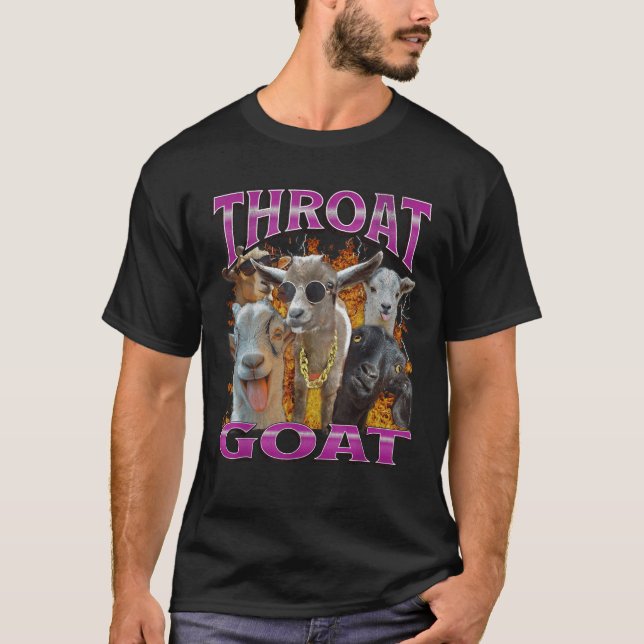 Unisex Vuxna Throat Goat Funny Offensiv Vuxen Hu T Shirt (Framsida)