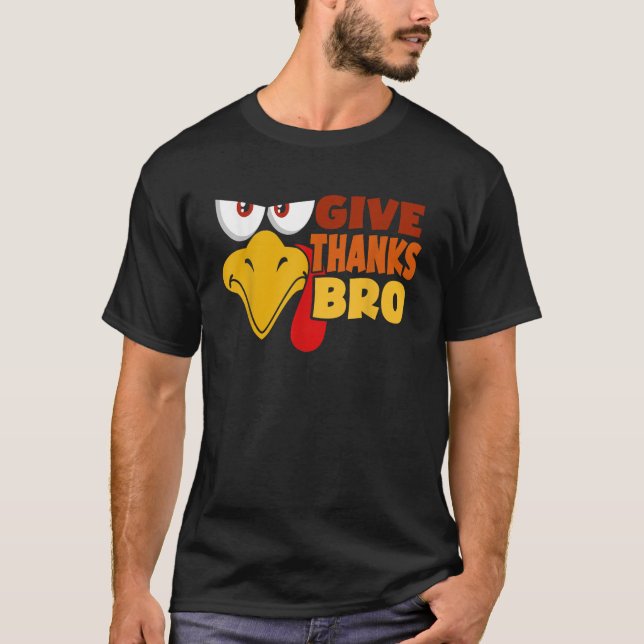 Unisex Vuxnor Black Small Kortärmad Thanksgivi T Shirt (Framsida)