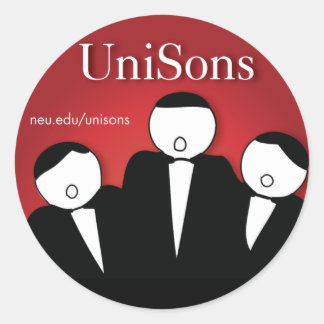 UniSons A Cappella Sticker Runt Klistermärke