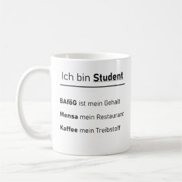 Unispruch "Ich bin Student" Geschenk, Studenten Kaffemugg