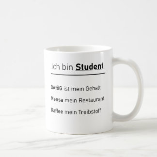 Unispruch "Ich bin Student" Geschenk, Studenten Kaffemugg