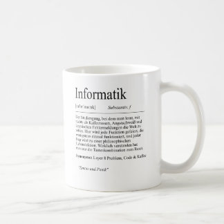 Unispruch "Informatik" Geschenk, Studenten Kaffemugg