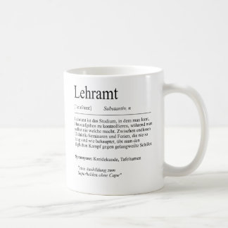 Unispruch "Lehramt" Geschenk, Studenten Kaffemugg