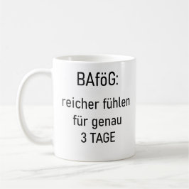 Unispruch "reicher für 3d" Geschenk, Studenten Kaffemugg