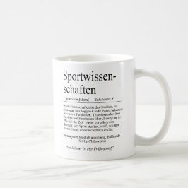 Unispruch "Sportwissenschaften" Studenten Kaffemugg