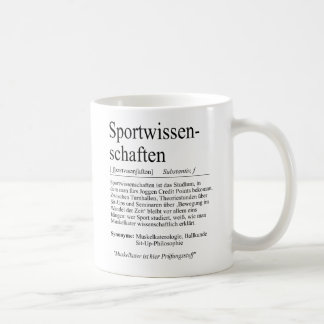 Unispruch "Sportwissenschaften" Studenten Kaffemugg