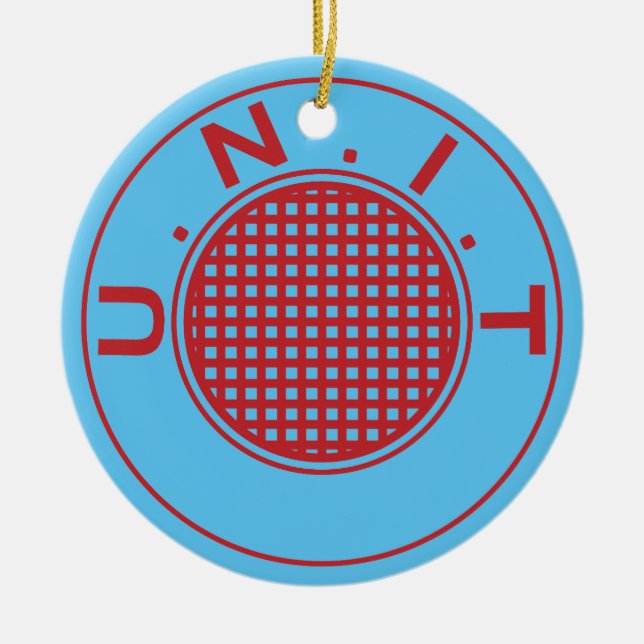 UNIT-ornament blå Julgransprydnad Keramik (Framsidan)