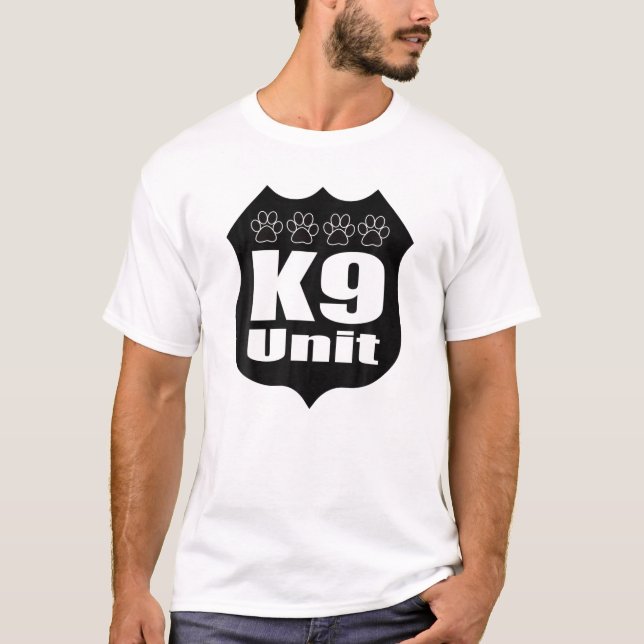 Unit Shirt Police Hund Division Cop Badge eller Sh T (Framsida)