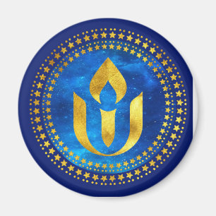 Unitarian Universalism chalis in a night bly Magnet