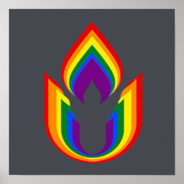 Unitarian Universalism flammande chalis, LGBTQ Poster