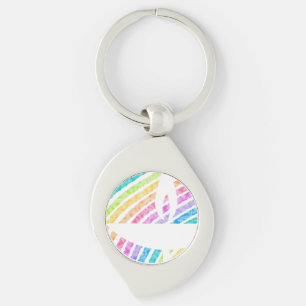 Unitarisk universalism regnbåge swirl silverfärgad nyckelring