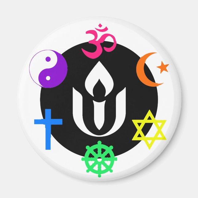 Unitarisk universalism, världsreligioner magnet (Framsidan)