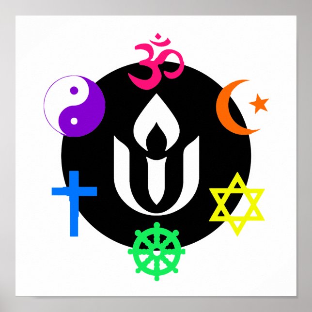 Unitarisk universalism, världsreligioner poster (Framsidan)