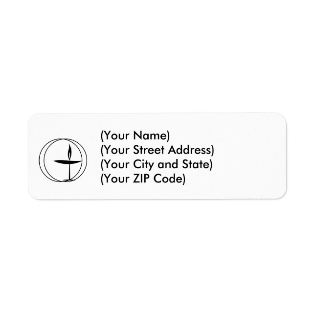 Unitariska Adressetiketter! Returadress Etikett (Framsidan)
