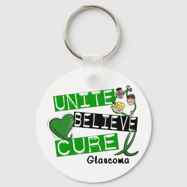 UNITE BELIEVE CURE Glaucoma Nyckelring (Framsida)