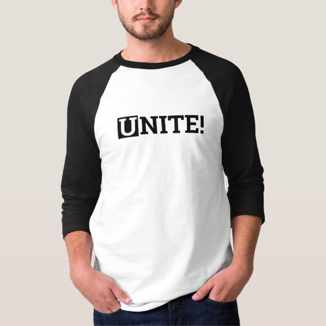 UNITE! En ord design T Shirt (Framsida)