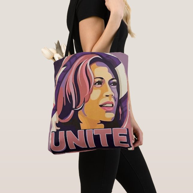 Unite - Kamala Harris Walz 2024 Tote Bag Tygkasse (Närbild)