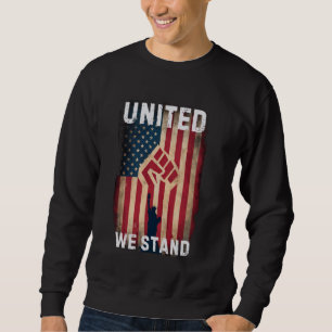Unite vi står för Patriotic Gift för manar och Wom Lång Ärmad Tröja