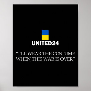 United24 Ukraina Jag tar på mig dräkten när det hä Poster