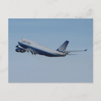 United 747 Take Off Vykort